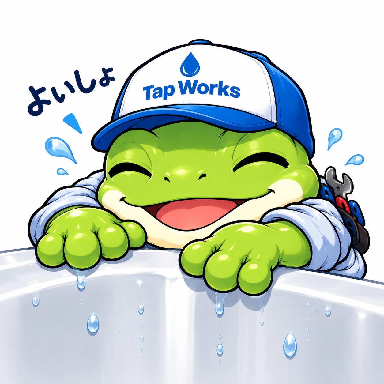 よいしょと顔を出す水吉